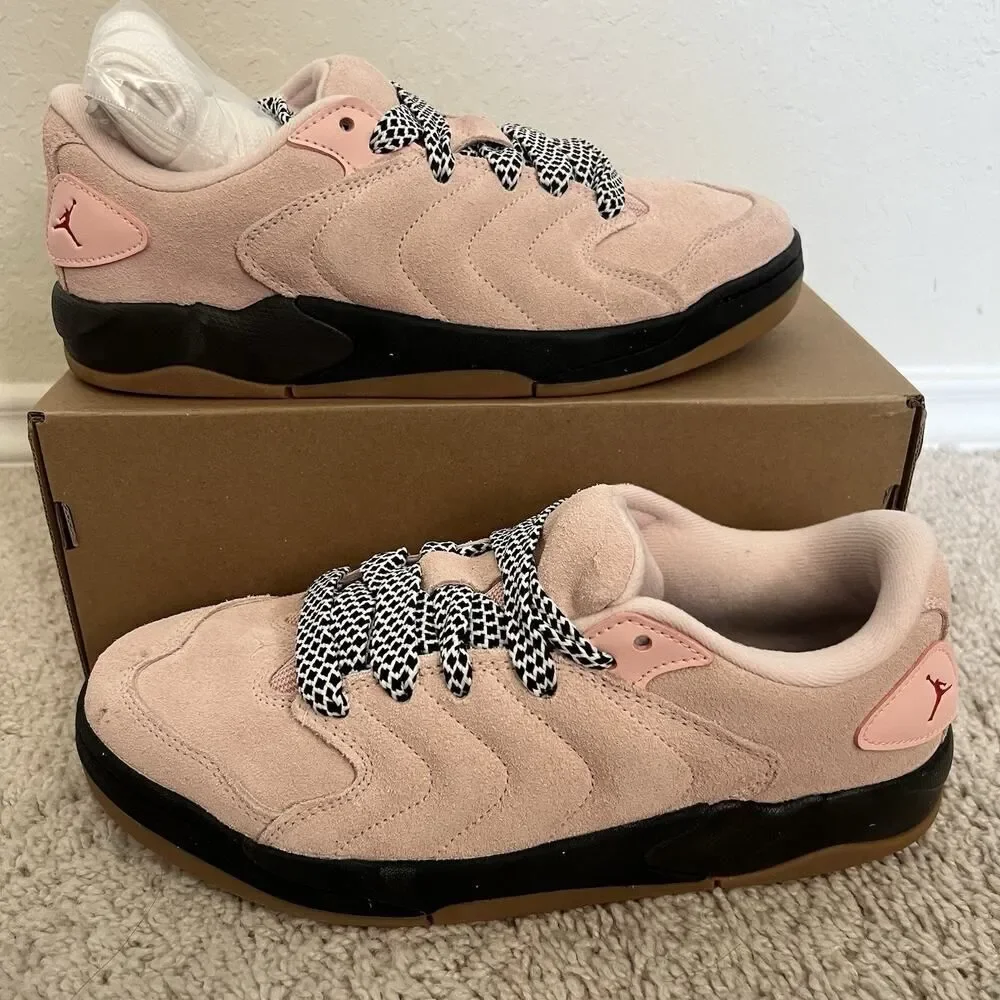 Jordan Men Pink Black Gum Suede Skate Nike Session Size 9 IB3731-600 New